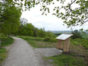 Bilberry hill ridge path with the new panel